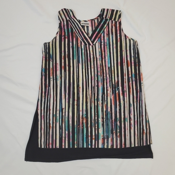 Sydney Gregory Tops - Sydney Gregory Striped multicolored V-neck Tunic Top Size small